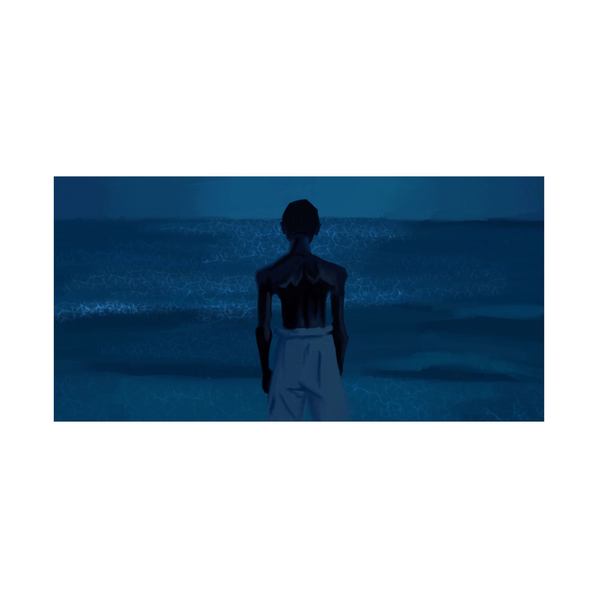 “Moonlight I” Matte Horizontal Art Posters