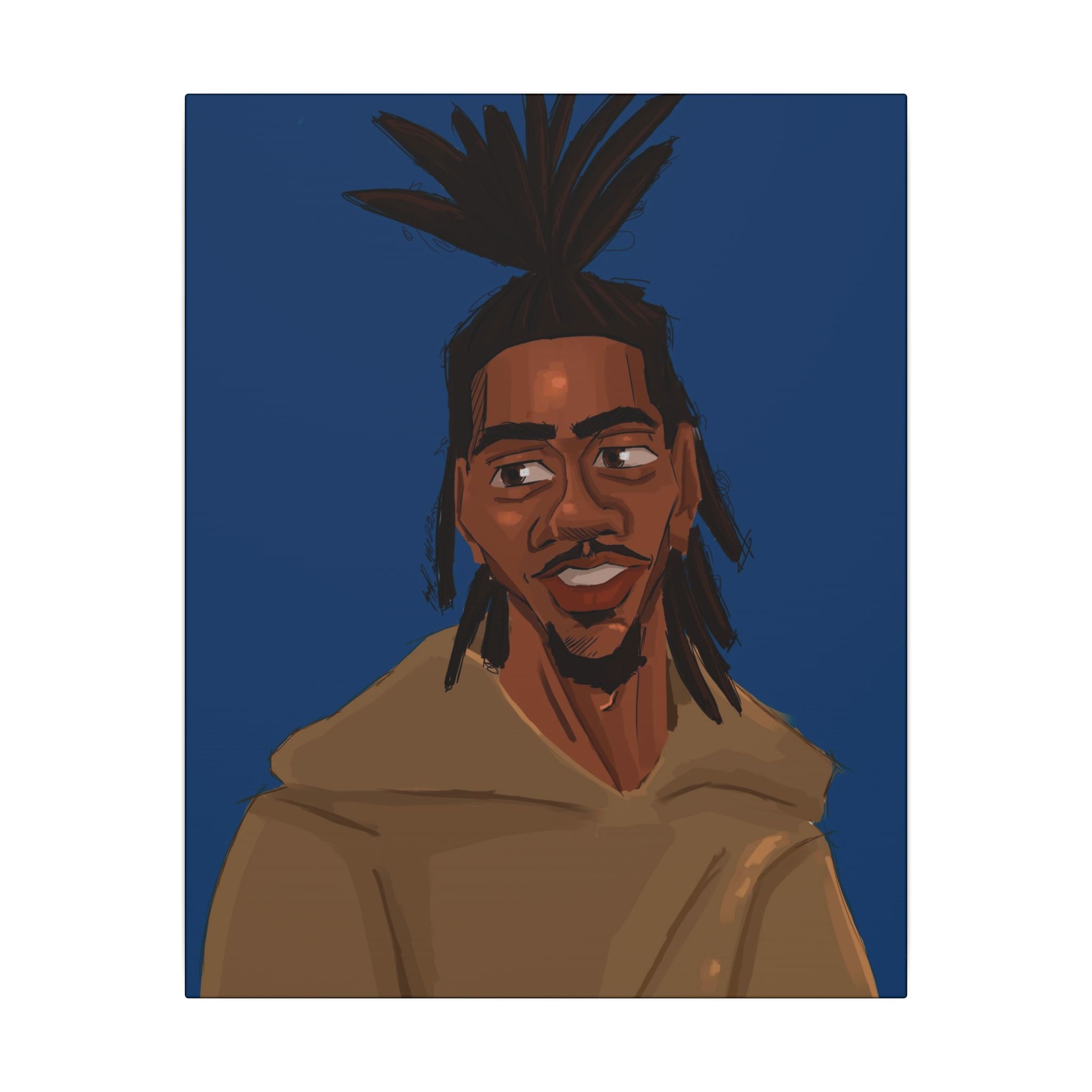‘Blue/Travis’ Matte Canvas, Stretched, 0.75" (Multi-Size)
