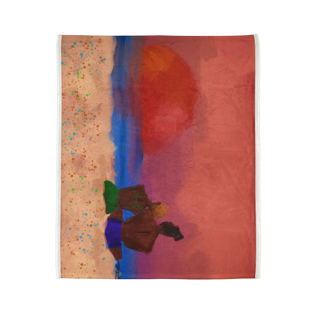 ‘Beach Date’ Soft Polyester Blanket