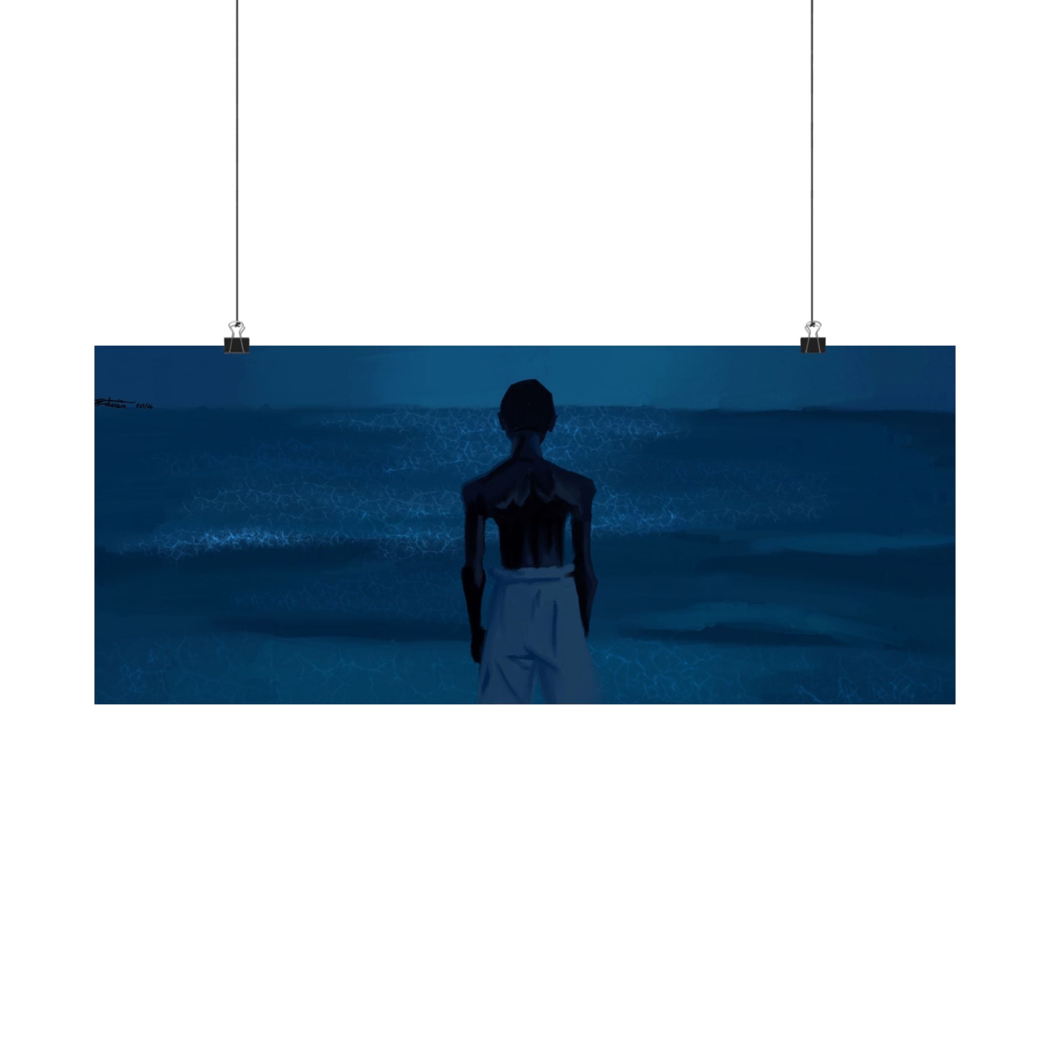 “Moonlight I” Matte Horizontal Art Posters