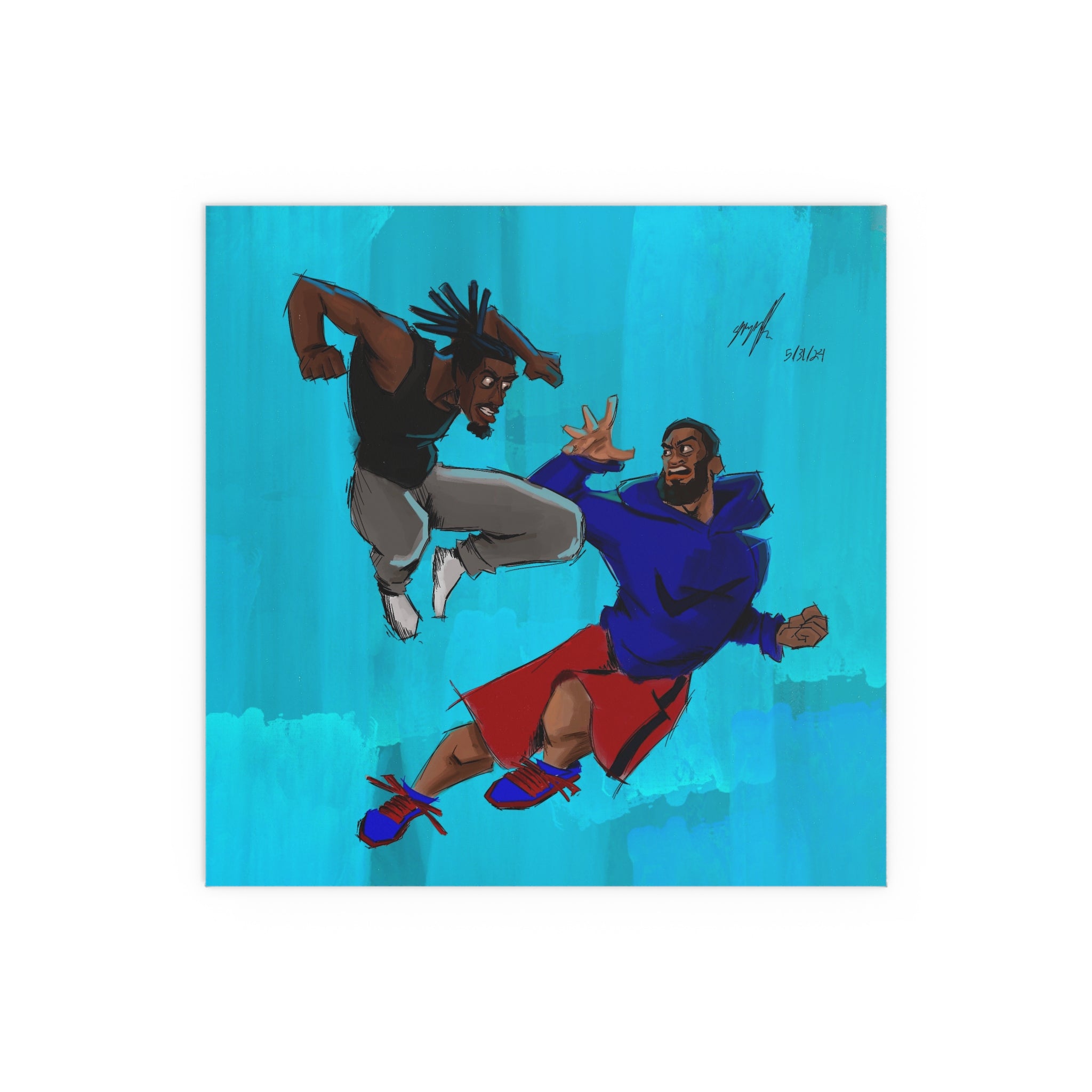 “Squabble Up” Indoor and Outdoor Silk Posters