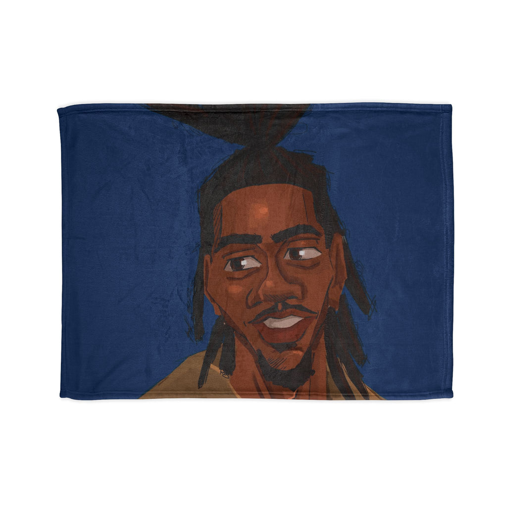 ‘Blue/Travis’ Soft Polyester Blanket