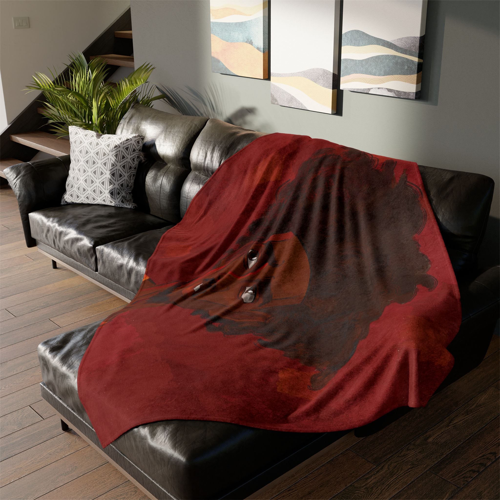 ‘Red/Jacques’ (Pronounced Jaque)’ Soft Polyester Blanket