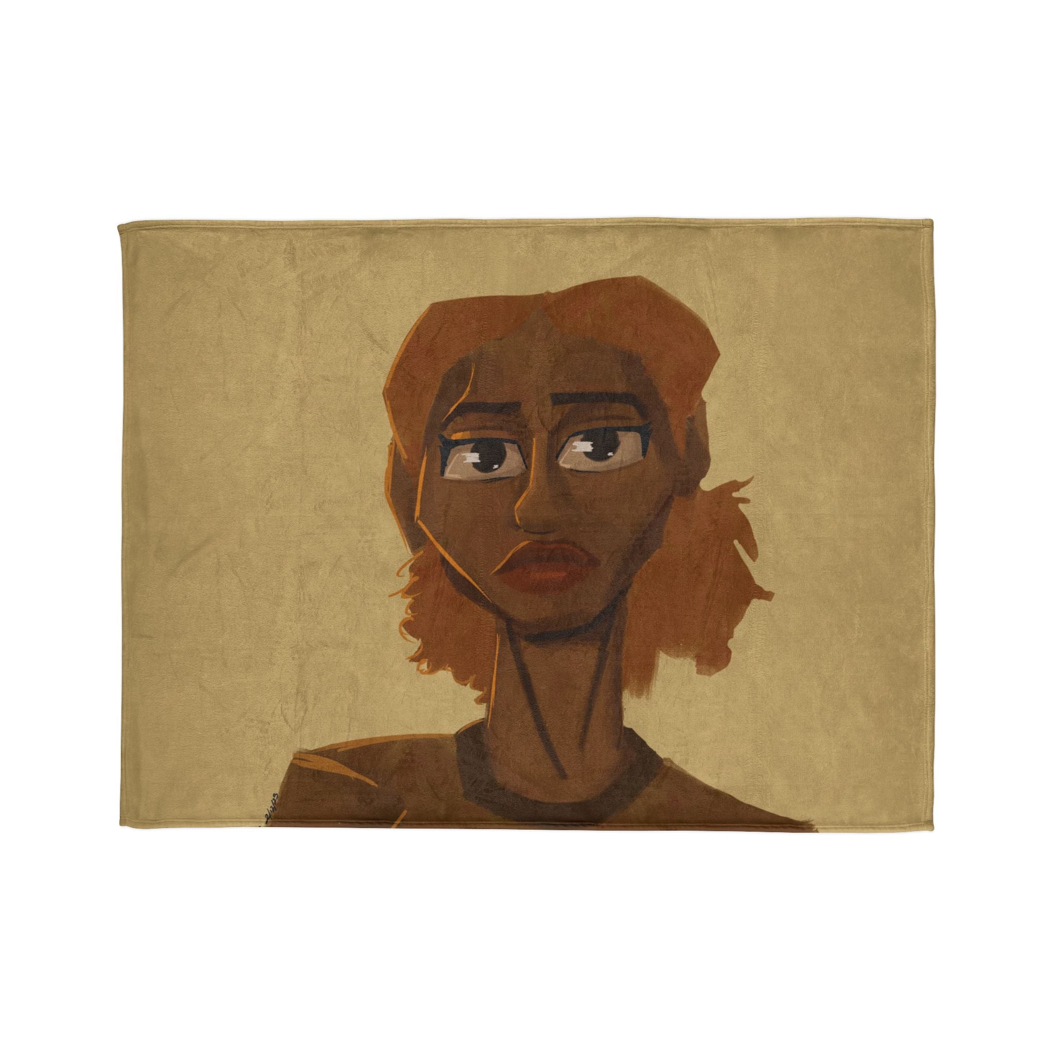‘Beige/Lisa’ Soft Polyester Blanket
