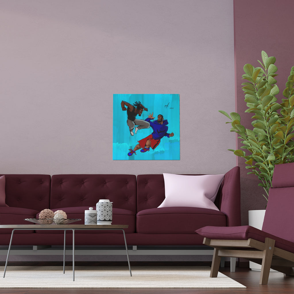 “Squabble Up” Indoor and Outdoor Silk Posters